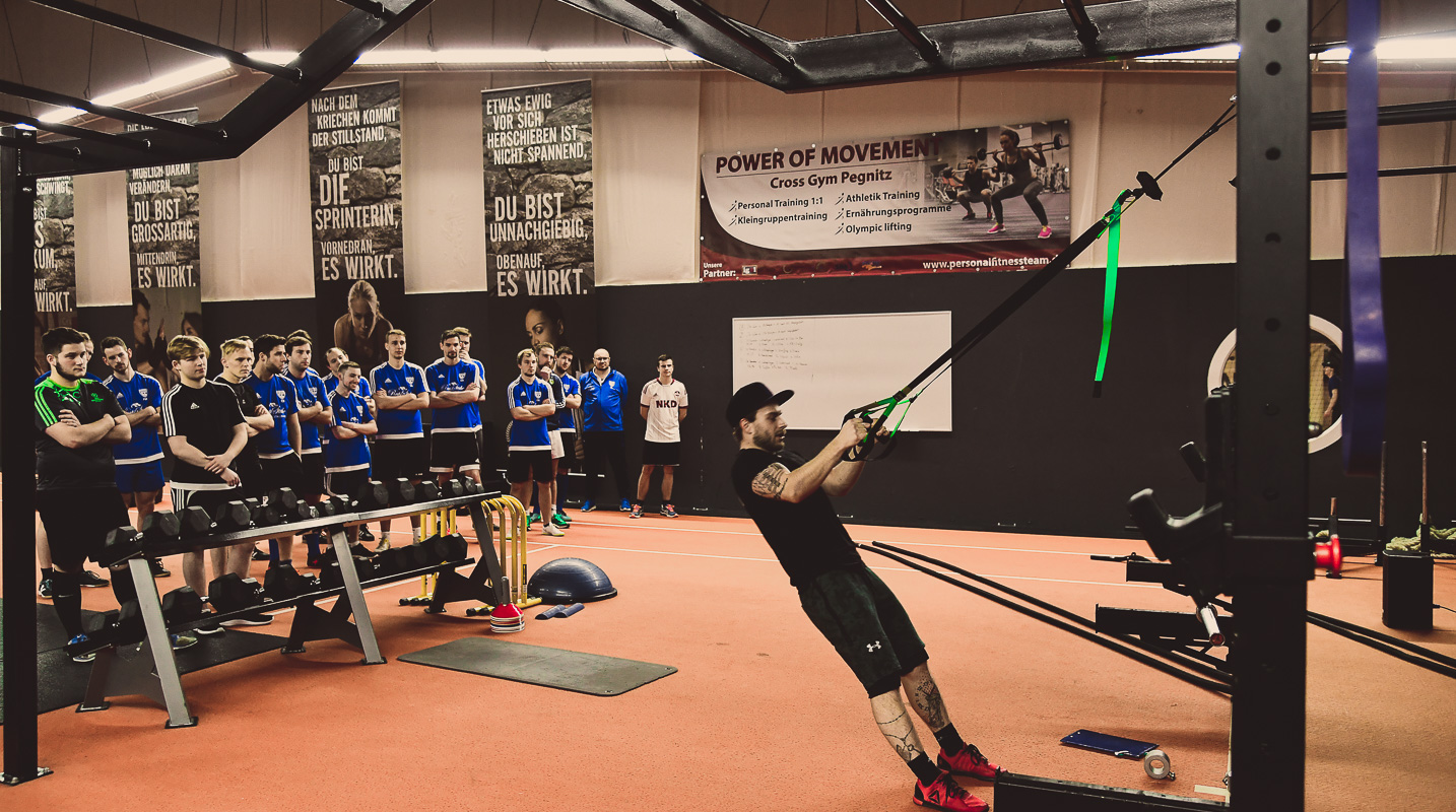 FC Pegnitz beim Cross Gym Training mit Bastian Lumpp in der Sportwelt Pegnitz, Vorbereitung für die Kreisklasse Erlangen/Pegnitzgrund 3 Saison 2018/2019