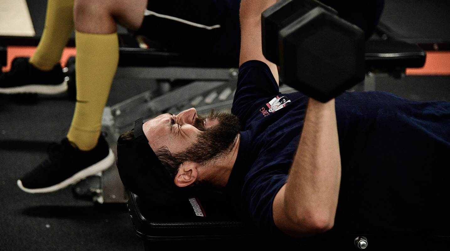 ICE DOGS Pegnitz beim Cross Gym Trainin mit Bastian Lumpp in der Sportwelt Pegnitz